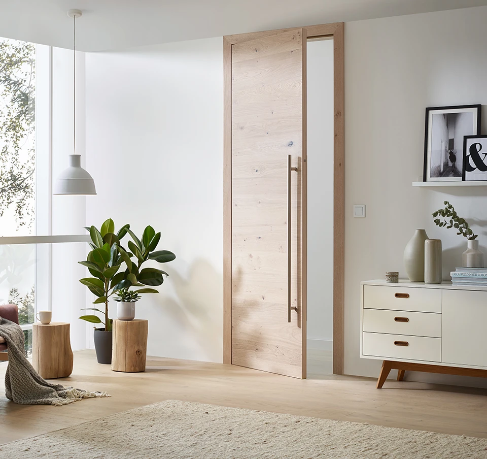 porte intérieure bois clair